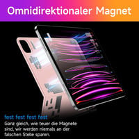 HOU Magic Billentyűzetes Tok iPad Air/Pro 11" - 7 Színű Háttérvilágítás, Érintőpad, QWERTZ, Rózsaszín, Kompatibilis iPad Air 5/4 és Pro 11"  4