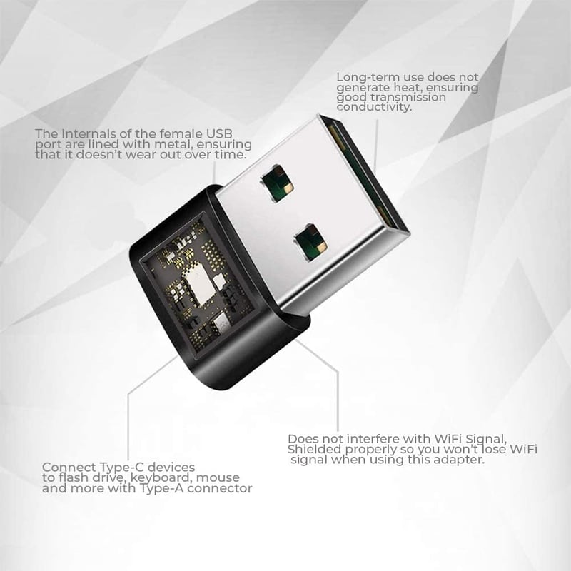 USB-C - USB-A adapter szett, 4 db - iPhone, iPad, Samsung, Google Pixel kompatibilis
