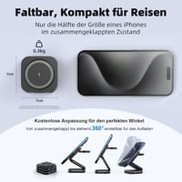 AC ISLAND 5 az 1-ben Összecsukható Vezeték Nélküli Töltőállomás iPhone 15/14/13/12, Apple Watch és AirPods Pro/3/2 Készülékekhez, MagSafe Ko 5