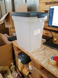 Iris Ohyama ATS-L Recipient etanș pentru hrană uscată cu roți, 45 L / 15 kg, negru, fără BPA — fără cupă de măsurare (stare: vezi a 2-a poză) 2