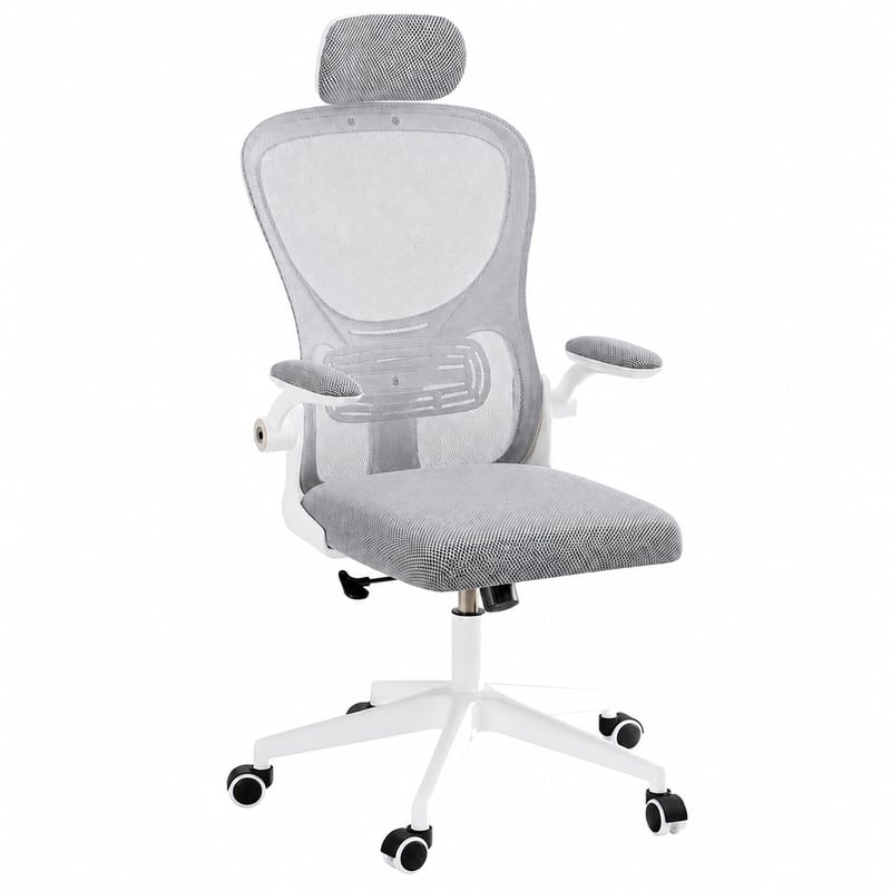Ergonomska uredska stolica Jocoevol s naslonom za glavu — neispravna, djelomično funkcionalna: puknut vijak u stolici (stanje: vidi 2. sliku)