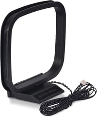 Bingfu AM FM Hurok Antenna 3-Pines Csatlakozóval - Kompatibilis Sharp Sztereó AV Vevőrendszerekkel - 75 Ohm Rádió Antenna 4,26 Láb Hatótávol 1
