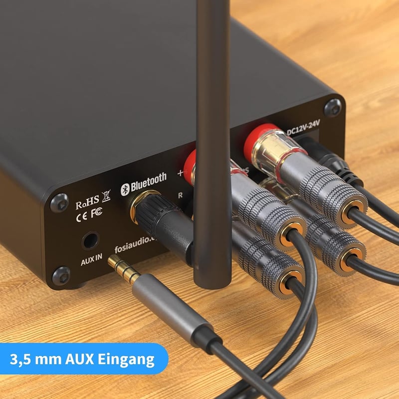 Fosi Audio BT10A Bluetooth 5.0 Sztereó Erősítő 50W - Fekete