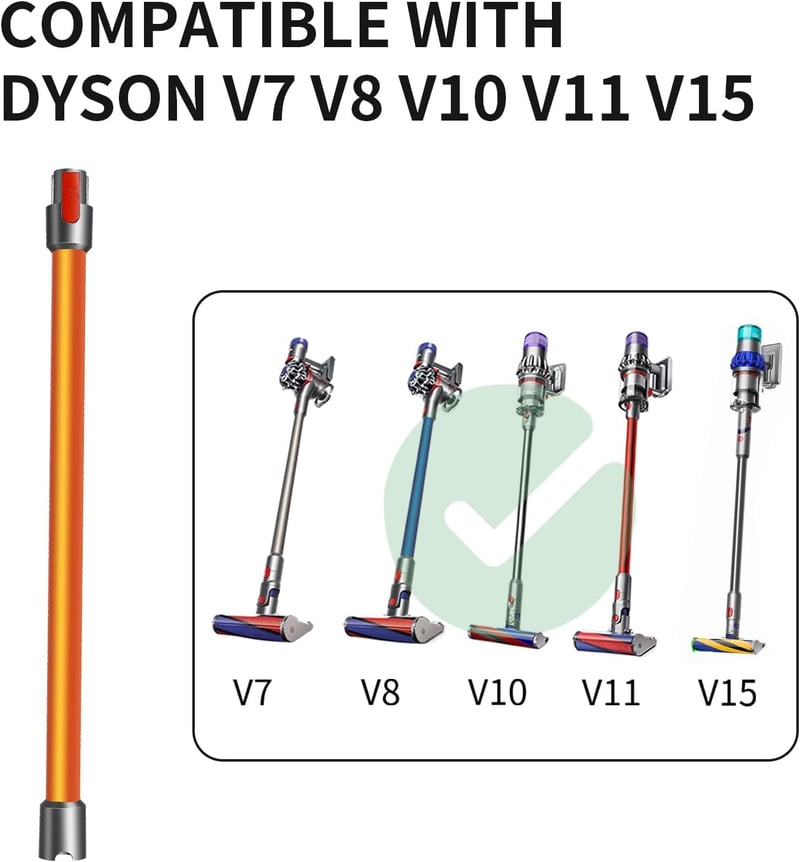 Dyson V7-V15 porszívókhoz arany teleszkópos hosszabbító cső, 72 cm, gyorszáras
