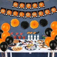 Koogel 40 részes Halloween Dekoráció Szett - Latex és Karton Elemek 6
