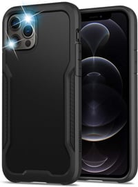 iPhone 12/12 Pro Fekete Ütésálló Védőtok - Strapabíró Keményhéj 1