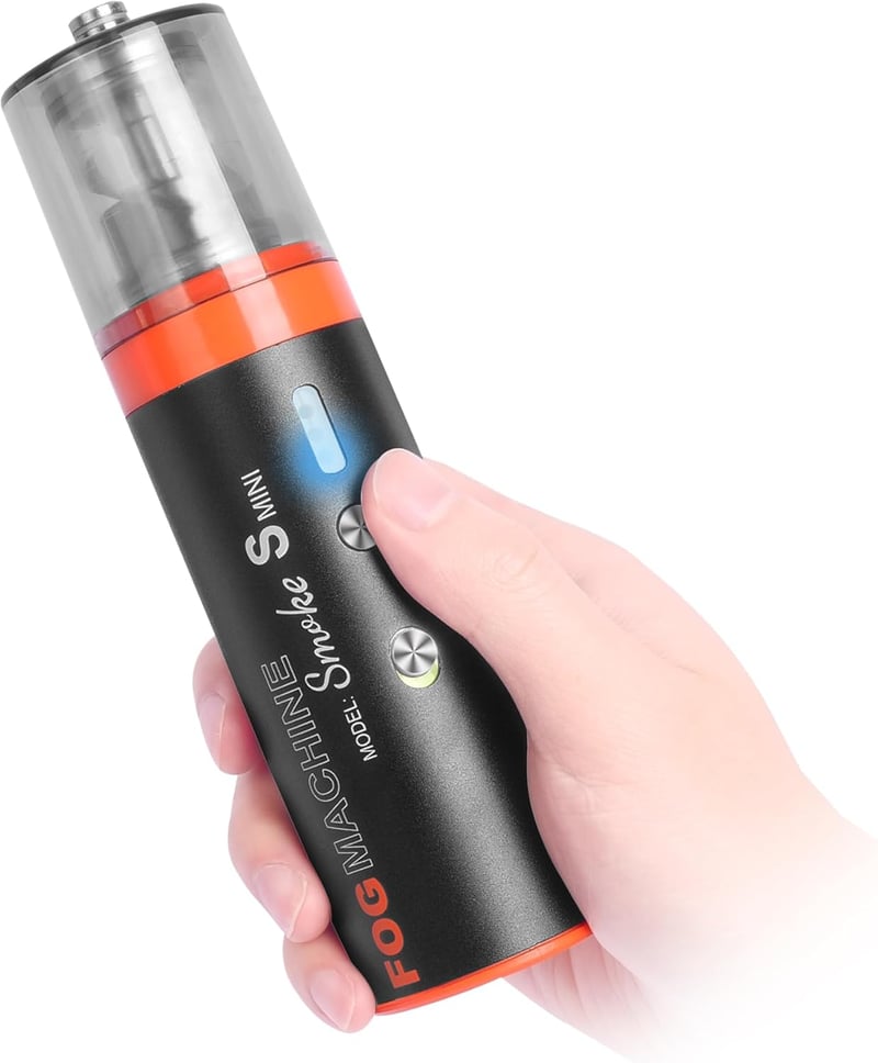 LENSGO Smoke S Mini Füstgép - Hordozható Távirányítós Ködgenerátor Fotózáshoz, Rendezvényekhez, Bulikhoz, Színpadi Effektekhez, Halloweenre,