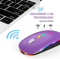 Vezeték Nélküli RGB Gamer Egér Bluetooth-szal és USB-C Adapterrel 3
