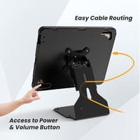 Beelta BSC401T Tablet Állvány iPad 10.2" (7-8-9 Gen) Kompatibilis - Forgatható, Zárható Fém Asztali Tartó POS Rendszerekhez, Fekete 7