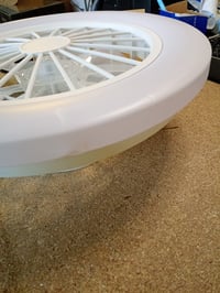 Ventilator de tavan cu LED Briloner cu lampă și telecomandă, motor DC silențios, 5 — carcasă din plastic ușor îndoită (stare: vezi a 2-a imagine) 5