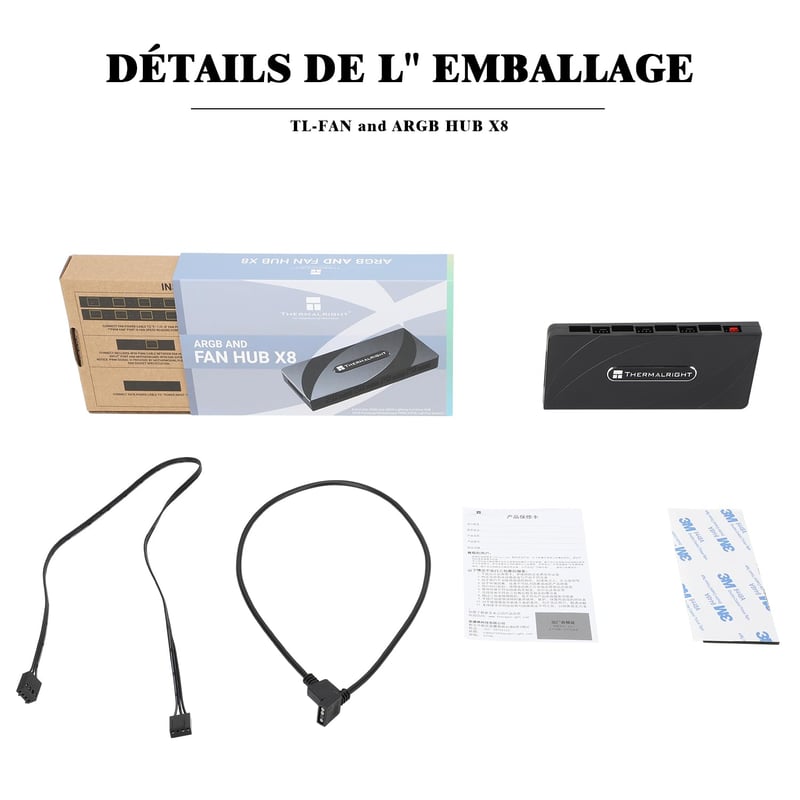 Thermalright 8 portos ARGB/PWM ventilátor vezérlő hub SATA táppal