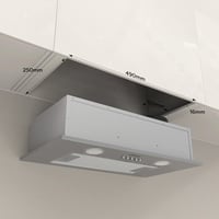 Ciarra CBCS5913A Páraelszívó Alap, 52 cm Széles, 300 m³/h Teljesítmény, Rozsdamentes Acél, LED Világítás, 3 Fokozat, Alumínium Zsírszűrő, CB 4