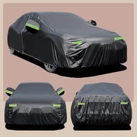 Generic Autótakaró Volkswagen VW Touran 2003-2024 Modellekhez - Vízálló, Szélálló, UV-védelem, Pamut Béléssel, Cipzáras Ajtónyílással, Feket 7