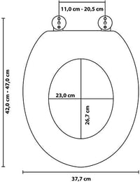 Sanilo Lajhár Mintás WC Ülőke Önzáró Mechanizmussal - Fából Készült, Könnyen Szerelhető, Strapabíró Zsanérokkal, Kerek Forma, 3 kg 8