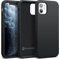 iPhone 11 prémium szilikon tok, fekete - AUKASE ütésálló védőtok kameraperemmel 1