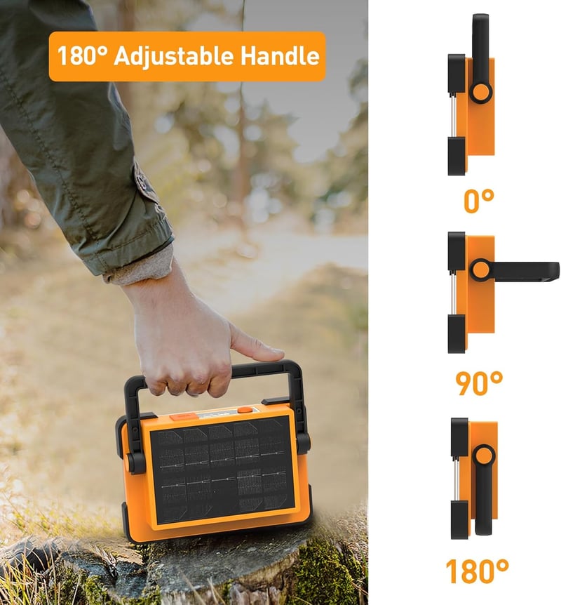 DANCINGBOAR 30W LED Munkalámpa - Hordozható Akkumulátoros Reflektor 4 Üzemmóddal, 5400 mAh Powerbank, USB Tölthető, Kempinghez, Műhelyhez, G