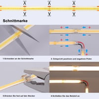 BENLUN COB LED Szalag 20m, 24V, 6000K Hideg Fehér, Öntapadós, 312 LED/m, CRI93, Vágható, Tápegységgel, Hálószoba Dekorációhoz 7