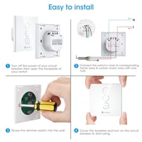 ETERSKY WiFi Redőnyvezérlő 4db - Alexa/Google Kompatibilis, Érintőképernyős 9