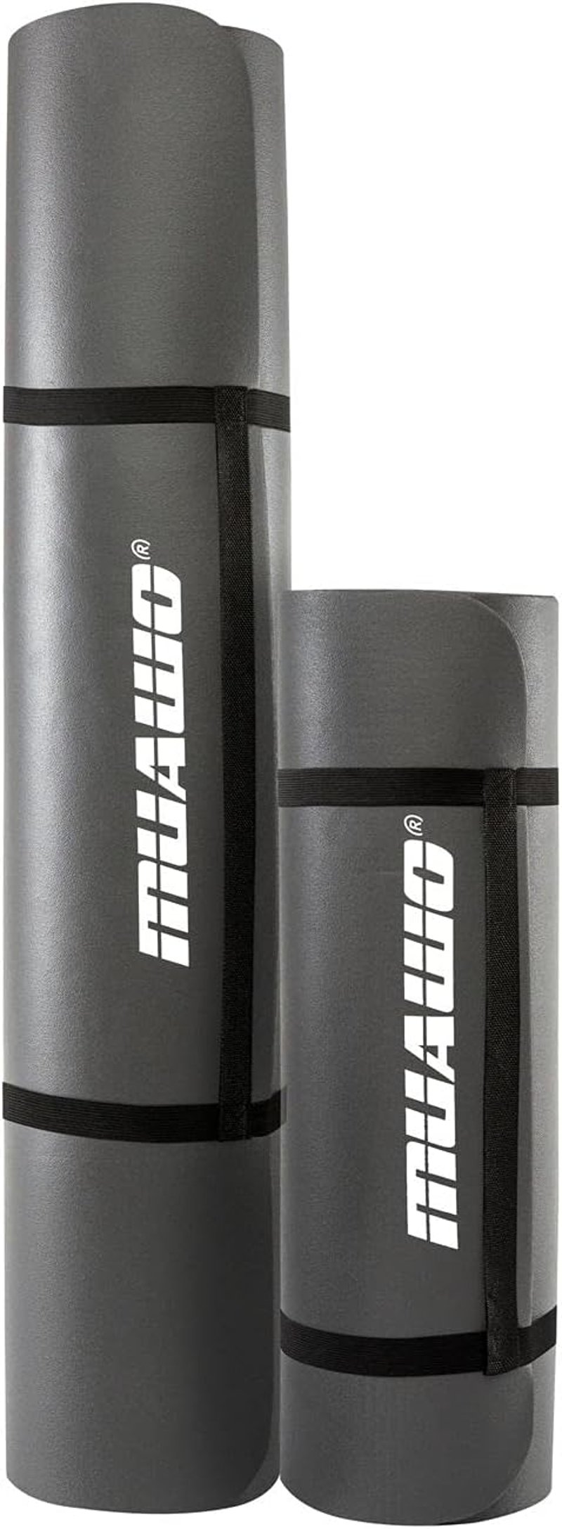 Muawo Prémium Fitness Matrac - Extra Vastag (1,5 cm) és Hosszú (190 cm) Csúszásmentes Jóga és Tornaszőnyeg, Sötétkék, NBR Habból, Bőrbarát, 