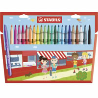 STABILO Power flomasteri - set u raznim bojama, flomaster sa srednje debelim vrhom, širina linije 2 mm (nepotpun, nedostaju 4 komada) — set od 26 komada 2