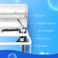 Nobleza 7 literes nano akvárium LED világítással és szűrővel, fehér 3