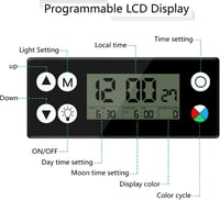 HORXFLIG 14W LED Akvárium Világítás - 30 cm Kihúzható Tartóval, Időzítővel és Állítható Fényerővel, 30-45 cm-es Édesvízi Akváriumokhoz 3