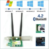 Ziyituod AC7265 1200Mbps PCIe WiFi kártya Bluetooth 4.2-vel, Windows és Linux kompatibilis 4