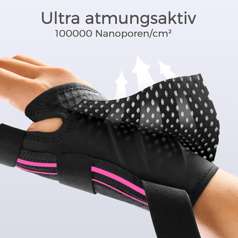 FREETOO Ergonomikus Hüvelykujj Rögzítő Férfiaknak és Nőknek - Légáteresztő Kéztámasz Ízületi Gyulladásra, Ínhüvelygyulladásra - Jobb és Bal 