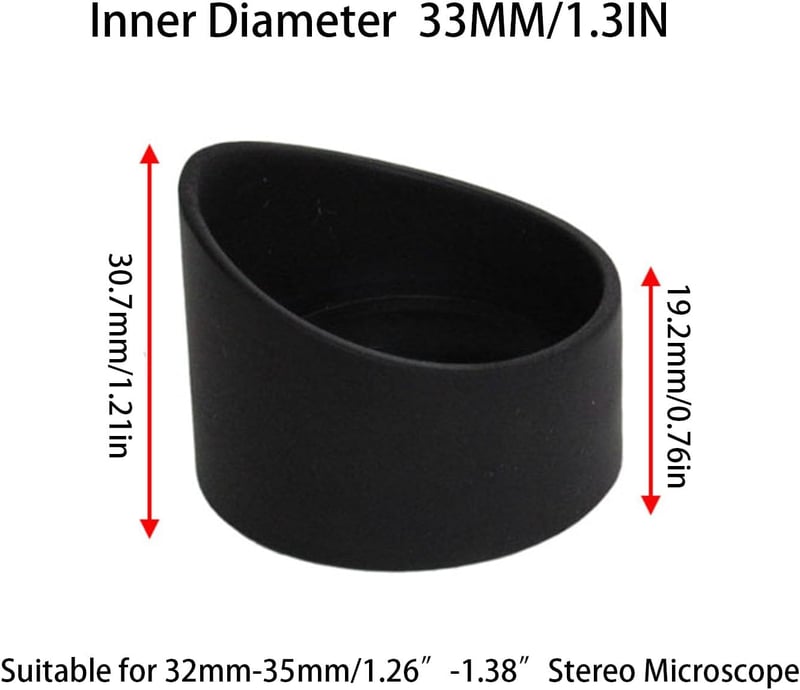 Gumi szemkagyló ferngláshoz és mikroszkóphoz - 36 mm, ferde, 2 db