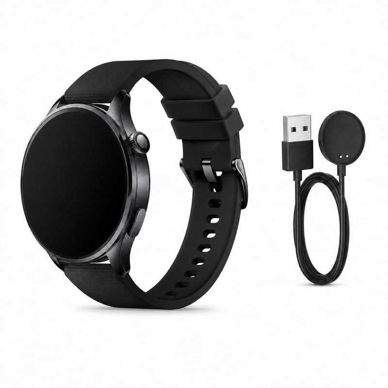 Xiaomi Watch 5 okosóra 47 mm, fekete, Google Wear OS, 1,54" zafír — hibás, alkatrésznek: nem veszi fel a töltést (állapot: lásd a 2. képet)