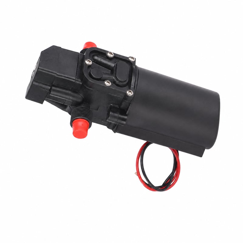 Membrán Szivattyú 12V 60W 5L/perc Nagynyomású Vízpumpa 115psi 0.8MPa Önfelszívó Autómosó — hiányzó felfogatók (állapot: lásd a 2. képet)