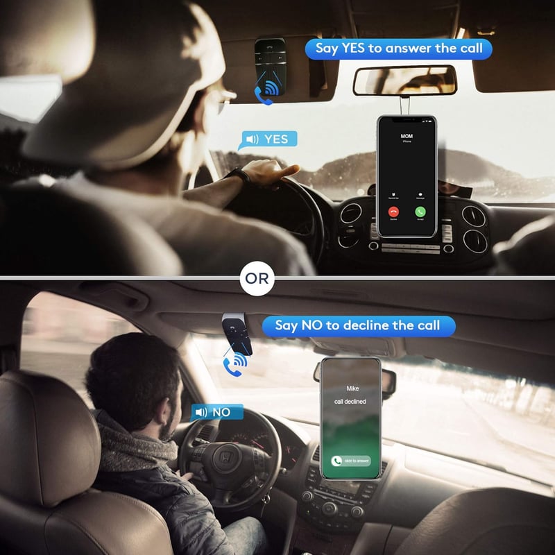 SOAIY S32 Bluetooth 5.0 Autós Kihangosító Napellenzőre, Automatikus Ki/Be
