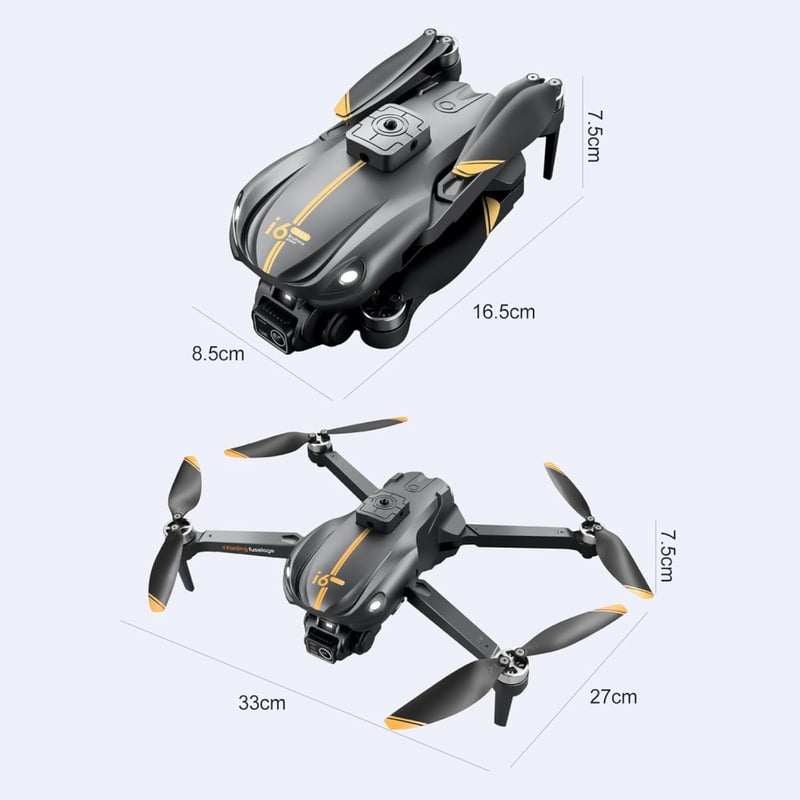 OKYUK Kezdő Drón 1080P HD FPV Kamerával, Magasságtartás, Automatikus Akadályelkerülés, 45 Perc Repülési Idő, Fejnélküli Mód, 3D Flip Funkció