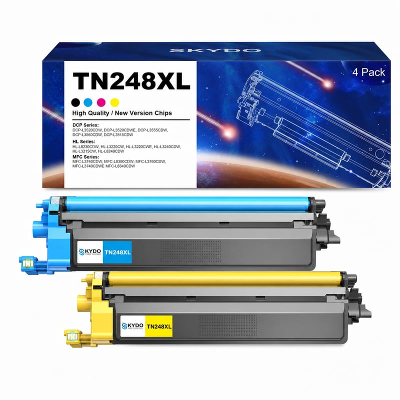 Cartuș de toner compatibil Skydo TN248XL — Negru, fără cartușul de toner Magenta TN248XL (stare: vezi imaginea a 2-a)