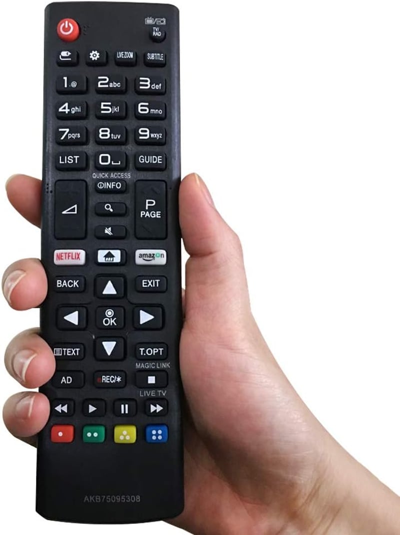 FOXRMT AKB75095308 Univerzális Távirányító LG Smart TV-hez - Beállítás Nélküli Használat, 10m Hatótáv, Kompatibilis 60UJ6309 65UJ6309 43LJ61