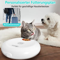 Ownpets Automata Macska Etetőtál Nedves és Száraz Eledelhez - 6 Adagos Időzíthető Etető Hűtőakkukkal, Mancsbarát Kialakítás, Kisebb Fajtákna 7