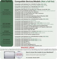 MacBook Air 15 M2 védőtok - HYZUO éjzöld laptop táska kiegészítő zsebbel 6