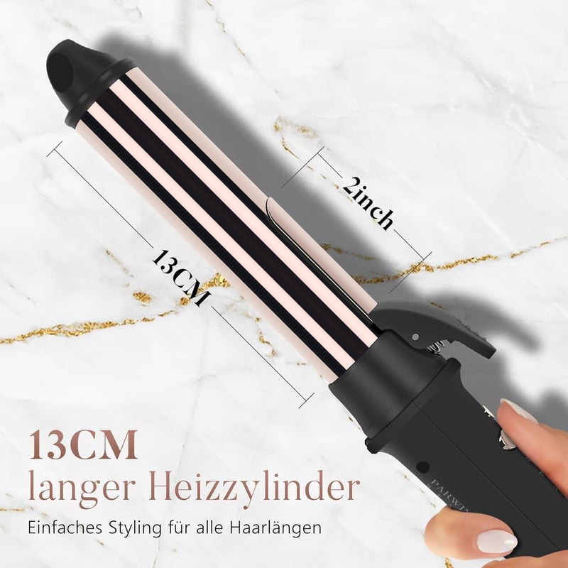 PARWIN PRO BEAUTY 360° Automata Forgó Hajgöndörítő 32mm - LCD Kijelzős Titán Bevonatú Hajformázó, Gyors Melegítés, Kétirányú Forgás