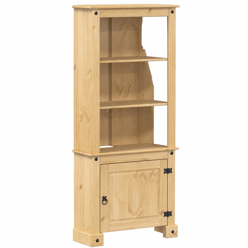 vidaXL Corona tömör fenyő magasszekrény - 74x38x170 cm — sérült és hiányzó hátsó burkolatpanelen (állapot: lásd a 2. képet)