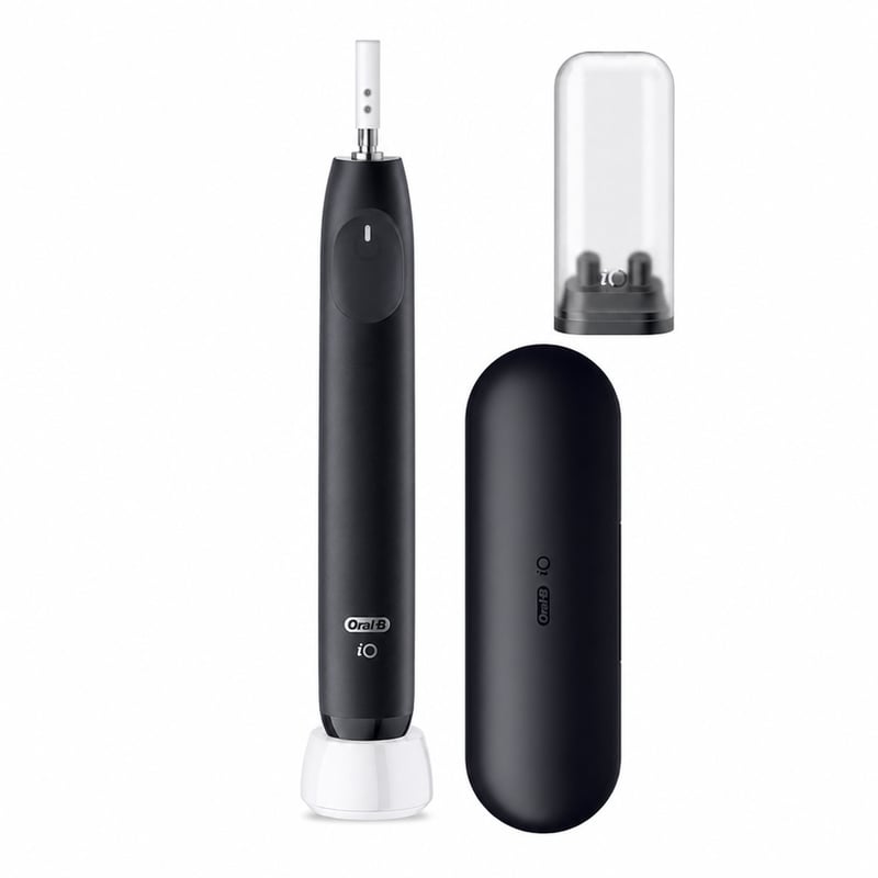Periuță de dinți electrică Oral-B iO Series 2 neagră, 3 moduri de curățare, design Braun – fără capăt de periuță inclus (stare: vezi a 2-a imagine)