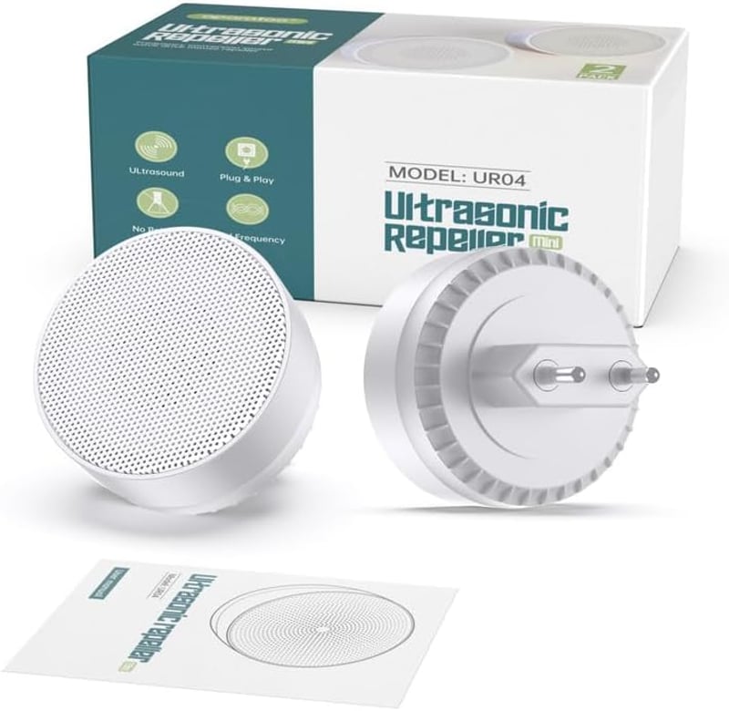 Bubbacare Ultrahangos Rovarriasztó Szett - 2db Elektromos Szúnyogriasztó Éjszakai Fénnyel, Hatékony Egér, Pók, Csótány, Légy és Bolha Elleni