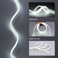 BENLUN 20m-es Vízálló COB LED Szalag, 6000K Hideg Fehér, IP65 Védelemmel, Flexibilis Vágható, 220V-os, Transzformátor Nélküli, Dugóval, Épít 3