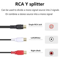Arany RCA Y-elosztó kábel subwooferhez, sztereó hanghoz 2