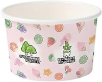 BIOZOYG Rózsaszín Mini Jégkrém Pohár Szett 75ml 40db 2