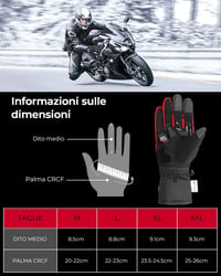 ISSYZONE Vízálló Téli Motoros Kesztyű, Érintőképernyős, Teljes Ujjas, CE Tanúsított 6