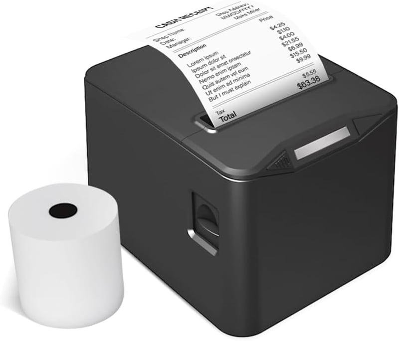 Bisofice Bondrukcer 80 mm Hőpapíros Nyugtanyomtató 220 mm/s - USB + LAN Csatlakozás, Kasszafiók Vezérlés, ESC/POS, Win/Linux/MAC Kompatibili