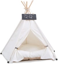 HOMCENT Tipi Kutyaház Párnával - Közepes Méretű Kutyáknak és Macskáknak (60x60x70cm) 6