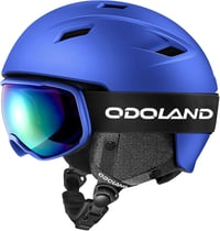 Odoland rózsaszín sí- és snowboard sisak szett, UV400 védőszemüveggel, S méret 1