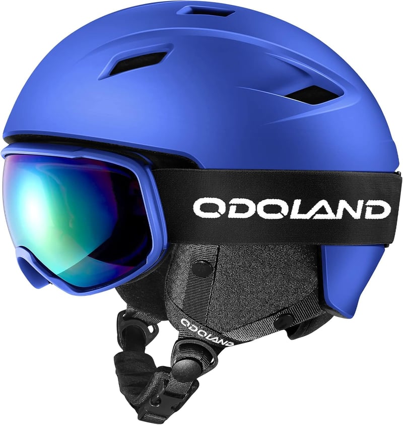 Odoland rózsaszín sí- és snowboard sisak szett, UV400 védőszemüveggel, S méret