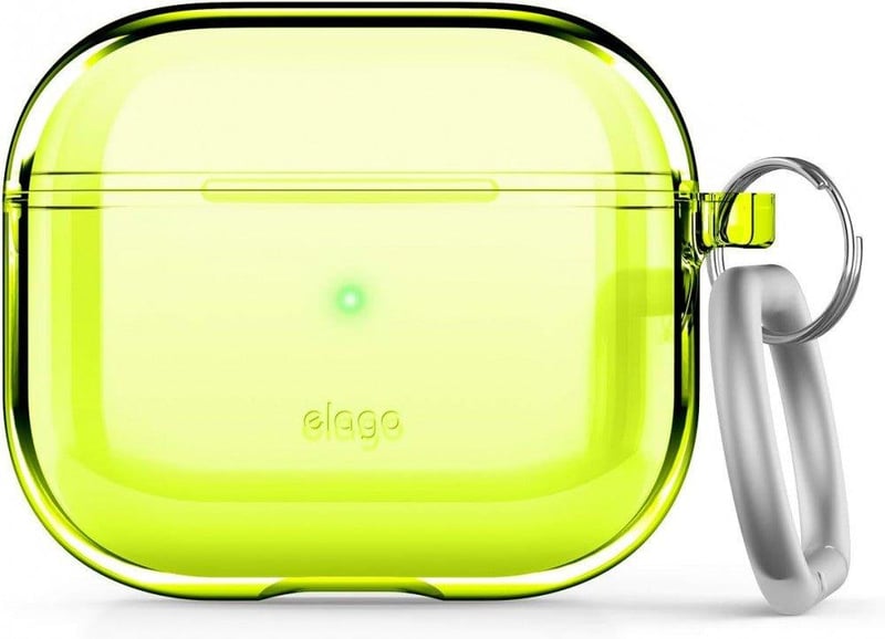 Apple AirPods 3 Sárga Áttetsző Szilikon Tok - Vezeték Nélküli Töltéssel